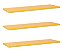 Kit Com 3 Prateleiras 40 X 10cm Suporte Invisivel Cor Amarelo - Imagem 1