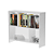 Estante para livro Armário Multiuso Organizador Livros Livreiro Branco - Imagem 1
