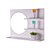 Espelho Redondo para Banheiro com Prateleiras Genova Branco 60 x 45cm - Imagem 1