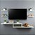 Rack TV Nicho Suspenso para Quarto Sala Branco 110cm - Imagem 1