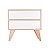 Sapateira Retrô com Portas Vicenza Carvalho e Branco 60 x 40cm - Imagem 1