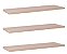 Kit Com 3 Prateleiras 80 X 10cm Suporte Invisivel Cor Carvalho Treviso (madeira Clara) - Imagem 1