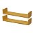 Kit 2 Prateleiras U 100 x 20cm Amarela Suporte Invisível - Imagem 1