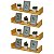 Kit 4 Prateleiras U 50 x 15cm Amarela Suporte Invisível - Imagem 1