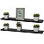 Kit 2 Prateleiras 70 x 15cm Preta Suporte Invisível - Imagem 1