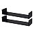 Kit 2 Prateleiras U 80 x 10cm Preta Suporte Invisível - Imagem 2