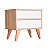 Mesa de Cabeceira com Portas Bréscia Carvalho e Branco - Imagem 3