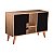 Buffet Aparador com 2 Portas Murano Carvalho e Preto - Imagem 2
