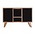Aparador Buffet com 2 Portas Murano Carvalho e Preto - Imagem 1