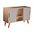 Buffet Aparador Retrô com 2 Portas Murano Carvalho e Verde Menta - Imagem 2