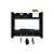 Suporte Porta Chaves Organizador Decorativo de Parede Madeira Preto - Imagem 2