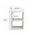 Mesa de Cabeceira Belize Branco 30 x 20cm - Imagem 3