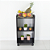 Nicho Organizador Multiuso Móvel para Cozinha com Rodinha 40cm Preto - Imagem 2