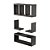 Kit Nichos Prateleiras Versalhes Para Banheiro Decorativo Preto - Imagem 3