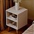 Mesa de Cabeceira Chennai Pé Plástico Multiuso 30x35cm Branco - Imagem 1