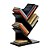 Livreiro de Mesa Vértice Organizador de Livros Revistas Nicho Preto - Imagem 7