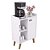 Aparador Caffe Organizador Mumbai Branco com Puxador Cinza Fosco - Imagem 6