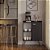 Aparador Caffe Organizador Mumbai Preto com Puxador Rose Gold - Imagem 1