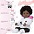 Boneca Reborn Realista Pandinha Negra Enxoval Completo Bolsa - Imagem 4