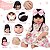 Bebê Reborn Realista Morena Com Lindo Vestido Floral Rosa - Imagem 3