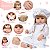 Boneca Bebê Reborn  Loira Com Lindo Conjunto Renda Branco - Imagem 3
