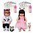 2 Boneca Reborn Realista Menina Pandinha Coelhinha 27 Itens - Imagem 1