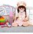 Boneca Bebê Silicone Cabelos Castanhos Roupa Salmão 17 Itens - Imagem 2