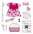 Boneca Bebê Reborn Cabelo Castanho + Bolsa 20 Itens Enxoval - Imagem 3