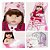 Bebe Reborn Silicone Menina Girafinha Com Carrinho Infantil - Imagem 1