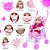 Boneca Reborn Realista Girafinha Loira 16 Itens Carrinho - Imagem 3