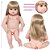 Boneca Reborn Realista Girafinha Loira 16 Itens Carrinho - Imagem 6