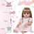 Boneca Reborn Loira Realista Corpo De Vinil 46cm + Itens - Imagem 4