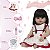 Bebe Reborn Realista Menina Morena Pode Banho + Kit 13 Itens - Imagem 4