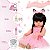 Boneca Reborn Realista Morena Bailarina Coelhinha 30 Frases - Imagem 4