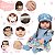 Boneca Bebe Reborn Realista Vestido Florido Azul 13 Itens - Imagem 3