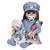 Boneca Bebe Reborn Realista Vestido Florido Azul 13 Itens - Imagem 1