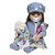 Boneca Reborn Silicone Enxoval Completo Vestido Florido Azul - Imagem 1