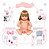 Boneca Reborn Realista Loira Panda Enxoval Bolsa 30 Frases - Imagem 4
