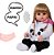 Boneca Reborn Realista Loira Panda Enxoval Bolsa 30 Frases - Imagem 1