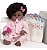 Boneca Reborn Bebê Realista Negra Pijama Roupão 13 Itens - Imagem 5
