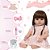 Boneca Reborn De Silicone Cabelo Castanho Linda 13 Itens - Imagem 4