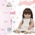 Boneca Reborn Realista Menina Cabelo Castanho Kit Itens - Imagem 4