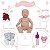 Boneca Reborn Realista Olhos Fechados Com Lindo Conjunto - Imagem 4