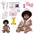 Boneca Reborn Realista Negra Girafa Roupão Enxoval Completo - Imagem 1