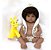 Boneca Reborn Realista Negra Girafa Roupão Enxoval Completo - Imagem 5