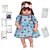 Boneca Bebê Reborn Princesa Cabelo Longo + Lindo Vestido - Imagem 1