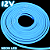 Mangueira Neon LED 12V 50MTS 6X12mm Azul Ciano 12w/mt Flexível 12volts - Imagem 2