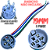 chave botão 19mm com trava Luz azul on off inox metal liga desliga universal 12v-24v 19mm - Imagem 3