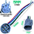 CHICOTE RABICHO 19MM CONECTOR C/ RABICHO 5 FIOS COMPRIMENTO 17CM - Imagem 2