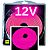 Mangueira Neon LED 12V 5mts 6X12mm Rosa pink 12w/mt Flexível Corte 2,5cm 12volts - Imagem 1